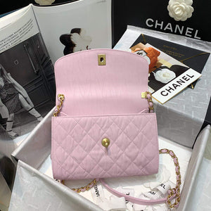 Chanel AS2478 Flap CC Wrapped Bag with Top Handle Pink - Default Title - View 8