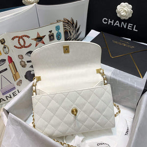 Chanel AS2478 Flap CC Wrapped Bag with Top Handle White - Default Title - View 8