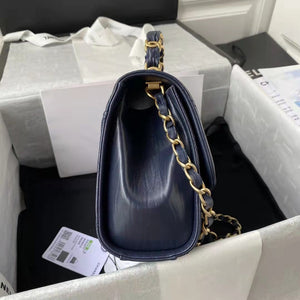 Chanel AS2478 Flap CC Wrapped Bag with Top Handle Navy Blue - Default Title - View 5