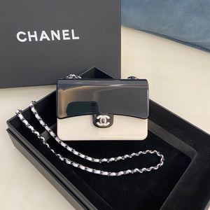 Chanel AS2534 Acrylic Mini Flap Bag White and Black - Default Title - View 1