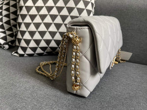 Chanel AS2563 Flap Bag Lambskin Gold Metal Gray - Default Title - View 4