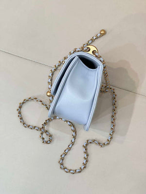 Chanel AS2615 Woc Wallet on Chain Calfskin Bag Light Blue - Default Title - View 6