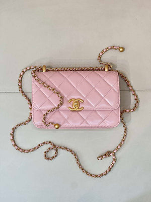 Chanel AS2615 Woc Wallet on Chain Calfskin Bag Light Pink - Default Title - View 3