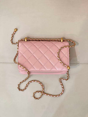 Chanel AS2615 Woc Wallet on Chain Calfskin Bag Light Pink - Default Title - View 7