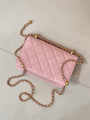 Chanel AS2615 Woc Wallet on Chain Calfskin Bag Light Pink - Default Title - View 8