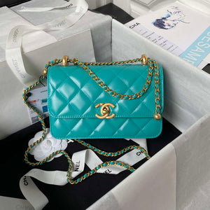 Chanel AS2615 Woc Wallet on Chain with Gold Charm Mini Vintage Calfskin Bag - Default Title - View 1