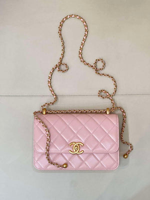 Chanel AS2649 Woc Wallet on Chain Calfskin Bag Pink - Default Title - View 1