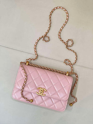 Chanel AS2649 Woc Wallet on Chain Calfskin Bag Pink - Default Title - View 3