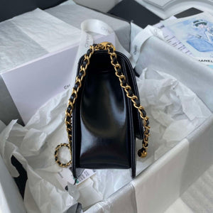 Chanel AS2649 Woc Wallet on Chain with Gold Charm Small Vintage Calfskin Bag Black - Default Title - View 6