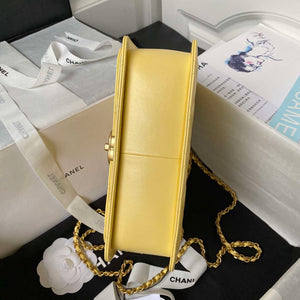 Chanel AS2649 Woc Wallet on Chain with Gold Charm Small Vintage Calfskin Bag Yellow - Default Title - View 6