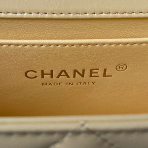 Chanel AS2649 Woc Wallet on Chain with Gold Charm Small Vintage Calfskin Bag Yellow - Default Title - View 8