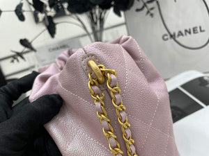Chanel AS2859 Bucket Bag Shoulder Bag Shiny Grained Calfskin Light Pink - Default Title - View 5