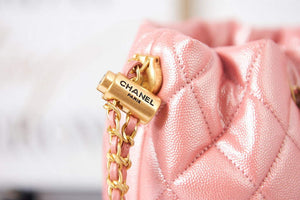 Chanel AS2859 Bucket Bag Shoulder Bag Shiny Grained Calfskin Pink - Default Title - View 5