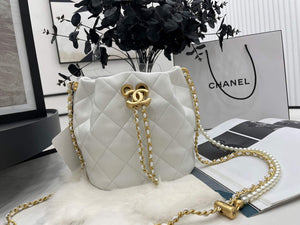 Chanel AS2859 Bucket Bag Lambskin White - Default Title - View 2