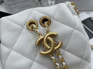 Chanel AS2859 Bucket Bag Lambskin White - Default Title - View 3
