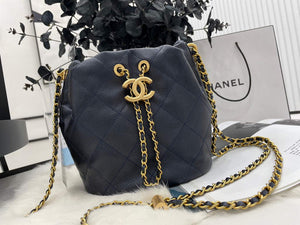 Chanel AS2859 Bucket Bag Lambskin Navy blue - Default Title - View 2
