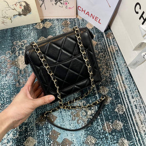 Chanel AS2877 Small Box Bag Lambskin Gold Metal Black - Default Title - View 4