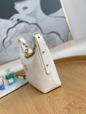 Chanel AS2910 Hobo Handbag Calfskin White Gold - Default Title - View 5