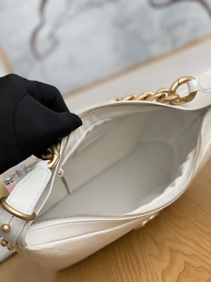 Chanel AS2910 Hobo Handbag Calfskin White Gold - Default Title - View 8
