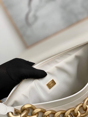 Chanel AS2910 Hobo Handbag Calfskin White Gold - Default Title - View 9