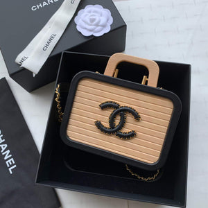 Chanel AS2926 Chanel Vanity Case Beech Wood Box Bag - Default Title - View 1