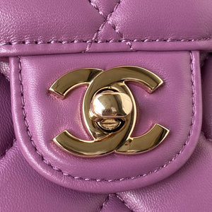 Chanel AS2927 Flap Bag Lambskin Purple - Default Title - View 3