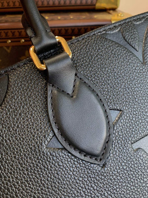 LV M45653 Louis Vuitton Onthego Pm Bag M45779 leather Black - Default Title - View 5