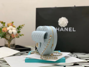 Chanel AS3191 Large Heart Bag Lambskin Light Blue - Default Title - View 5