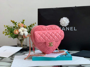 Chanel AS3191 Large Heart Bag Lambskin Rose Red - Default Title - View 2