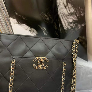 Chanel AS2956 Shopping Bag Calfskin Black - Default Title - View 8