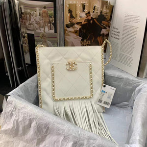 Chanel AS2956 Shopping Bag Calfskin White - Default Title - View 1