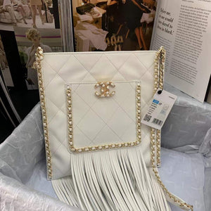 Chanel AS2956 Shopping Bag Calfskin White - Default Title - View 9