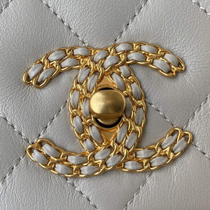 Chanel AS2975 Small Flap Bag Lambskin Gray - Default Title - View 3