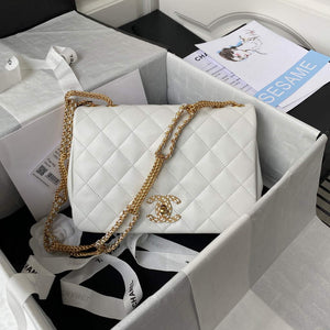Chanel AS2976 Flap Bag Lambskin White - Default Title - View 1