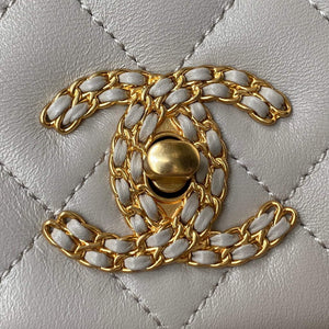 Chanel AS2976 Flap Bag Lambskin Gray - Default Title - View 3