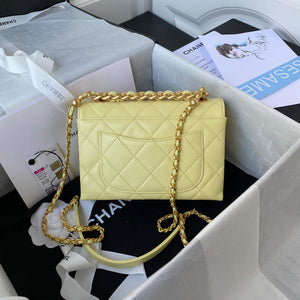 Chanel AS3011 Small Flap Bag Lambskin Yellow - Default Title - View 2