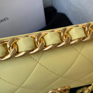 Chanel AS3011 Small Flap Bag Lambskin Yellow - Default Title - View 4