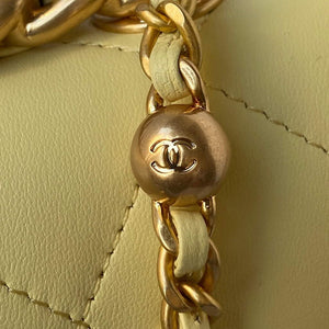 Chanel AS3011 Small Flap Bag Lambskin Yellow - Default Title - View 5