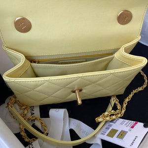 Chanel AS3011 Small Flap Bag Lambskin Yellow - Default Title - View 8