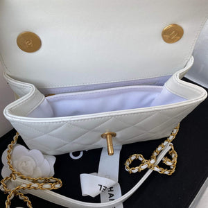 Chanel AS3011 Small Flap Bag Lambskin White - Default Title - View 7