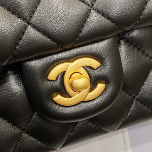 Chanel AS3041 Flap Classic Bag CF Camellia Lambskin Black Gold - Default Title - View 8