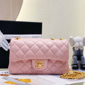 Chanel AS3041 Flap Classic Bag CF Camellia Lambskin Pink Gold - Default Title - View 3