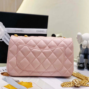 Chanel AS3041 Flap Classic Bag CF Camellia Lambskin Pink Gold - Default Title - View 4