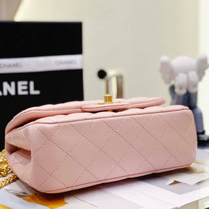 Chanel AS3041 Flap Classic Bag CF Camellia Lambskin Pink Gold - Default Title - View 6