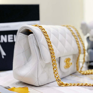 Chanel AS3041 Flap Classic Bag CF Camellia Lambskin White Gold - Default Title - View 4