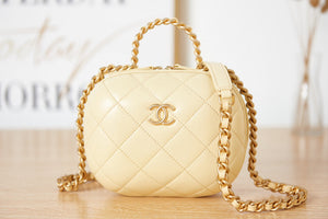 Chanel Small Vanity Case Lambskin gold-tone metal AS3066 Apricot - Default Title - View 2
