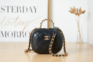 Chanel Small Vanity Case Lambskin gold-tone metal AS3066 Black - Default Title - View 2