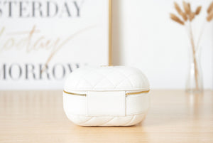 Chanel Small Vanity Case Lambskin gold-tone metal AS3066 White - Default Title - View 6