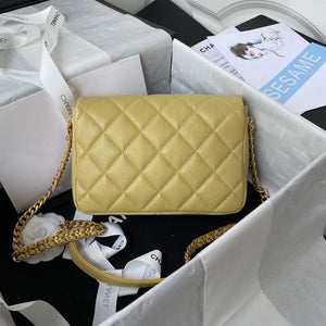 Chanel AS3103 Chanel 19 Handbag Calfskin Yellow - Default Title - View 2