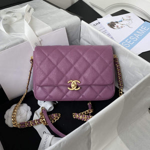 Chanel AS3108 Chanel Flap bag Grained Calfskin Purple - Default Title - View 1